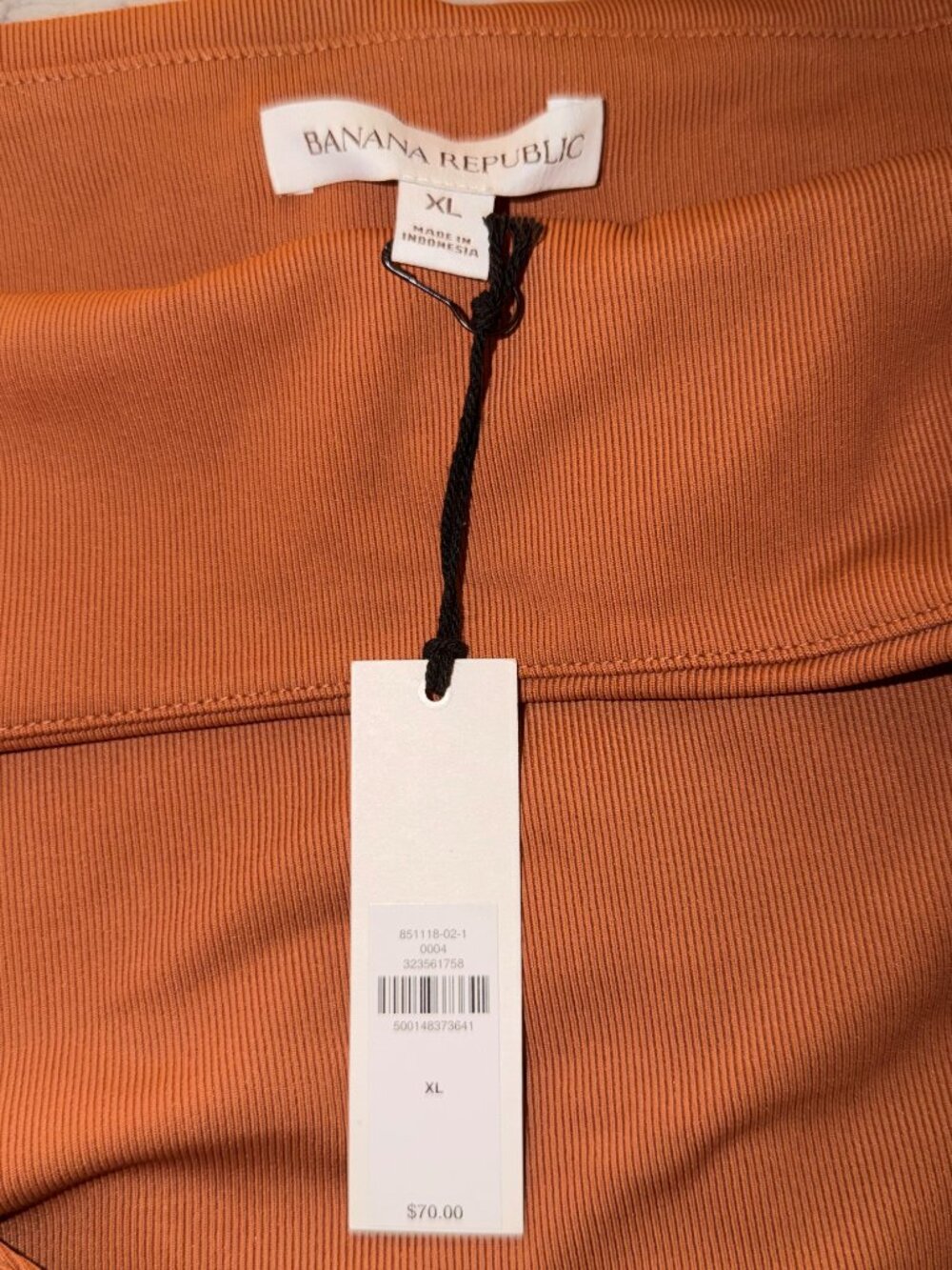 Banana Republic Sculpted-stretch Rib Halter, Clay Brown, Size XL, NwT - Picture 5 of 5
